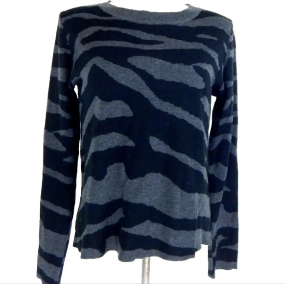 Anthropologie Crewneck Zebra Sweater - Picture 1 of 3